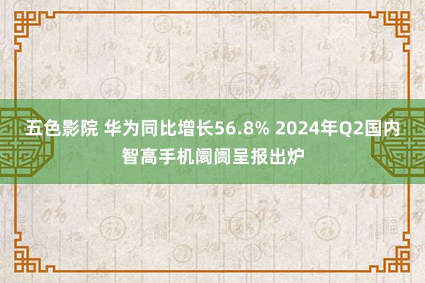 五色影院 华为同比增长56.8% 2024年Q2国内智高手机阛阓呈报出炉