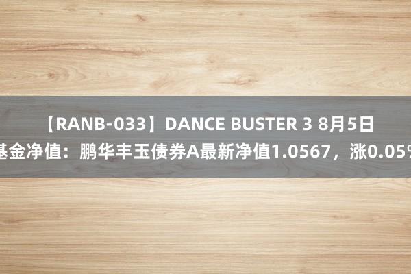 【RANB-033】DANCE BUSTER 3 8月5日基金净值：鹏华丰玉债券A最新净值1.0567，涨0.05%