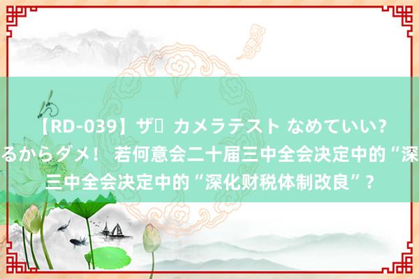 【RD-039】ザ・カメラテスト なめていい？ あ！そこは濡れてるからダメ！ 若何意会二十届三中全会决定中的“深化财税体制改良”？