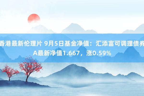 香港最新伦理片 9月5日基金净值：汇添富可调理债券A最新净值1.667，涨0.59%