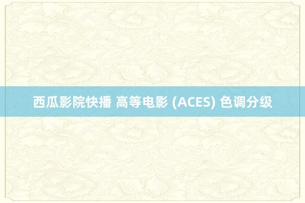 西瓜影院快播 高等电影 (ACES) 色调分级