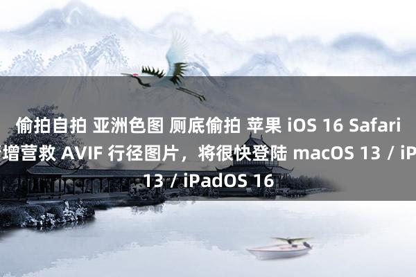 偷拍自拍 亚洲色图 厕底偷拍 苹果 iOS 16 Safari 浏览器新增营救 AVIF 行径图片，将很快登陆 macOS 13 / iPadOS 16